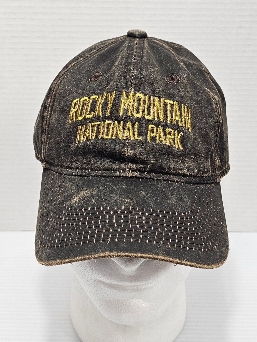 Rocky Mountain National Park Embroidered Logo Adjustable Strap Hat Cap Brown